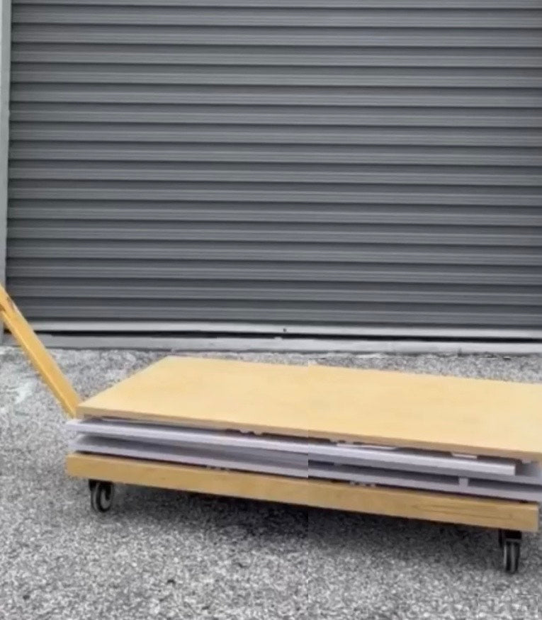 SMALL - Collapsible Mobile Cart 57 1/4" x 34" x 26 1/2" - Build out Plans