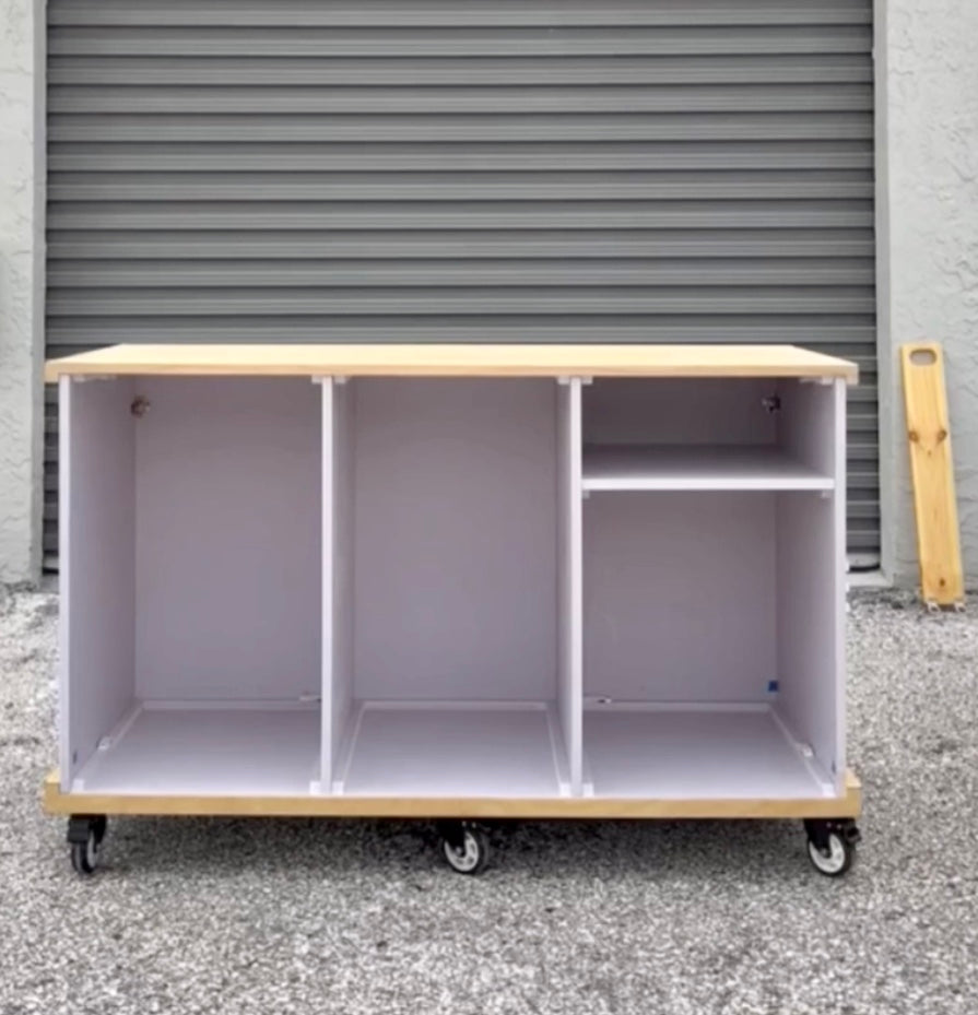 LARGE - Collapsible Mobile Cart 65 1/4" x 34" x 26 1/2" - Build out Plans